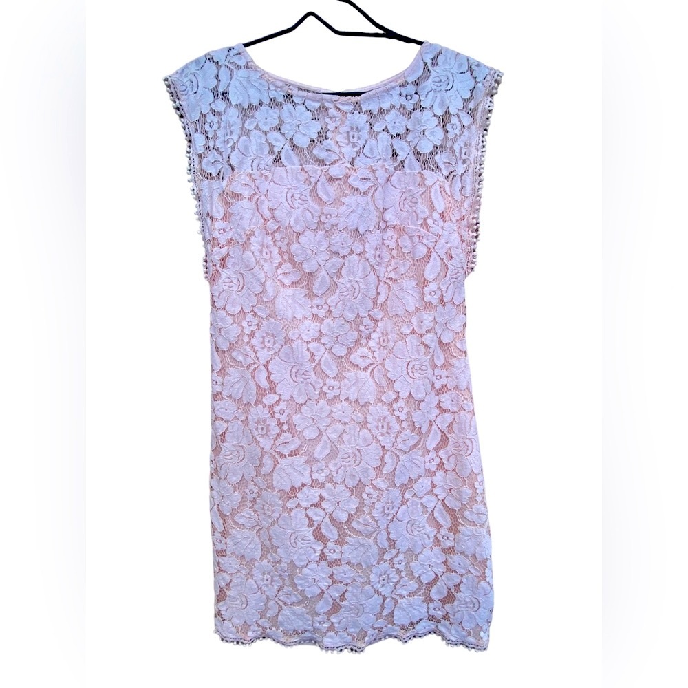Vince Camuto Flower Lace Sheath Dress Peach/pink